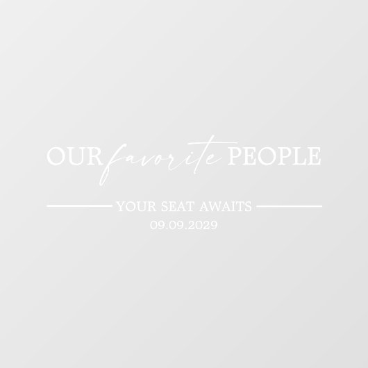 Moderne Zitting Grafiek Trouwspiegel Decal (Vel)