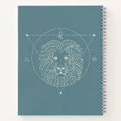 Moderne Zodiac Leo Constellatie Naam Jaar Groen Notitieboek (Achterkant)