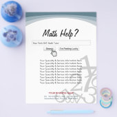 Moderne zoekbalk Math Tutor Flyers (Enkel)