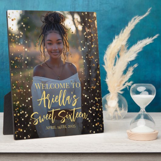Moderne zoete 16 partij foto welkom bord tafel fotoplaat (Zijkant)