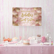 Moderne zoete 16 roze gouden ballonnen welkom
