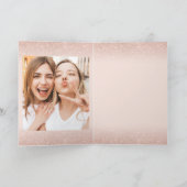 Moderne zoete 16 roze verjaardag 11 fotocollage kaart (Binnen)