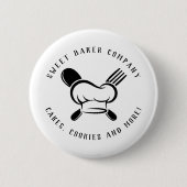 Moderne Zoete Bakkerij Bedrijf Ronde Button 5,7 Cm (Voorkant)