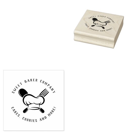 Moderne Zoete Bakkerij Bedrijf Rubberstempel (Gestempeld)