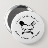 Moderne Zoete Bakkerij Bedrijfsvoering Ronde Button 4,0 Cm (Voorkant /achterkant)