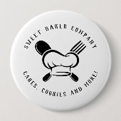 Moderne Zoete Bakkerij Bedrijfsvoering Ronde Button 4,0 Cm (Voorkant)