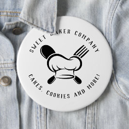 Moderne Zoete Bakkerij Bedrijvigheid Ronde Button 6,0 Cm