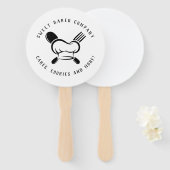 Moderne zoete bakkerij handwaaier (Voorkant en achterkant)