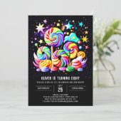 Moderne Zoete Candyland Verjaardag Kaart (Staand voorkant)