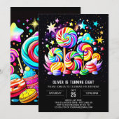 Moderne Zoete Candyland Verjaardag Kaart (Voorkant / Achterkant)