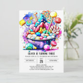 Moderne zoete chocolade verjaardag kaart (Staand voorkant)