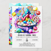 Moderne zoete chocolade verjaardag kaart (Voorkant / Achterkant)