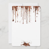 Moderne zoete chocoladetaart verjaardagsfeestje kaart (Achterkant)