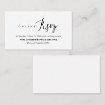 Moderne, zoete Wedding Online RSVP-website,  