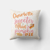 Moderne zoeter dan pompoen taart Herfst Thanksgivi Kussen (Achterkant)