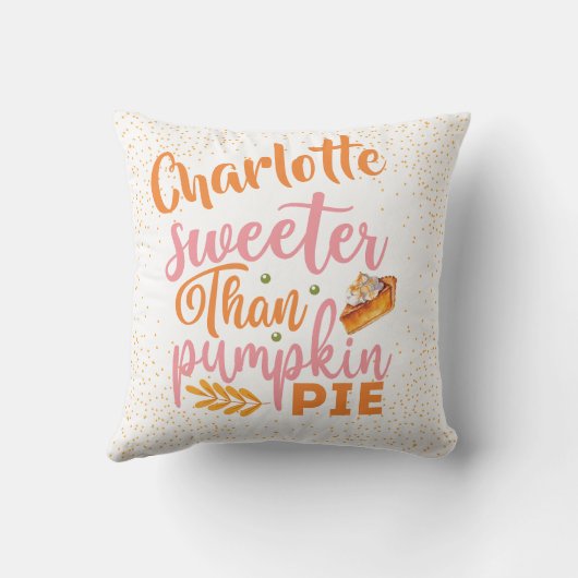 Moderne zoeter dan pompoen taart Herfst Thanksgivi Kussen (Achterkant)