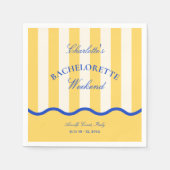 Moderne Zomer Bachelorette Weekend Feestje Servet (Voorkant)