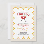 Moderne Zomer BBQ Grill Engagement Party Kaart (Voorkant)