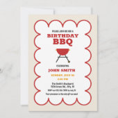 Moderne Zomer BBQ Grill Verjaardag Kaart (Voorkant)