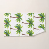 Moderne Zomer Botanische Palmboom op Witte Bad Handdoek (Handdoek)