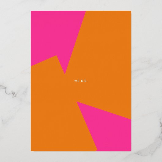 Moderne zomer bruiloft aankondiging uitnodiging (Achterkant)