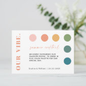 Moderne Zomer Bruiloft Kleding Code Kaarten (Staand voorkant)