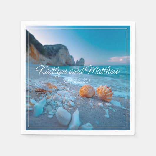 Moderne zomer bruiloft servet (Voorkant)