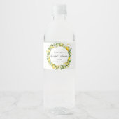 Moderne Zomer Citroen Citrus Bruidsdouche Waterfles Etiket (Voorkant)