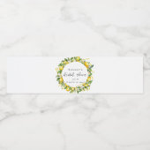 Moderne Zomer Citroen Citrus Bruiloftsontvangst Waterfles Etiket (Enkel label)