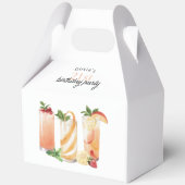 Moderne zomer cocktails 21e verjaardagsfeest bedankdoosjes (Voorkant)
