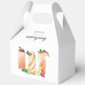 Moderne zomer cocktails 21e verjaardagsfeest bedankdoosjes (Achterkant)