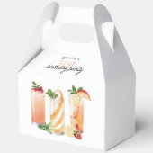 Moderne zomer cocktails 30e verjaardag feest bedankdoosjes (Achterkant)