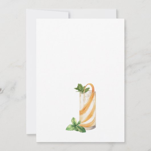 Moderne zomer cocktails 30e verjaardag feest kaart (Achterkant)