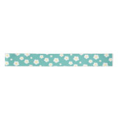 Moderne zomer gradient daisy bloem patroon satijnen lint (Voorkant)