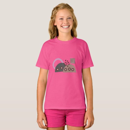 Moderne Zomer Kinder Boho T-shirt (Voorkant volledig)