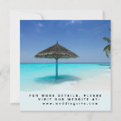 Moderne zomer oceaanstrand save the date (Achterkant)