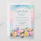 Moderne zomer oester geroosterd pastel kuststijl kaart (Voorkant)