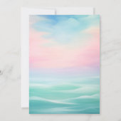 Moderne zomer oester geroosterd pastel kuststijl kaart (Achterkant)