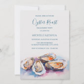 Moderne zomer oester geroosterd pastel kuststijl kaart (Voorkant)