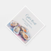 Moderne zomer oester geroosterd pastel kuststijl servet (Hoek)