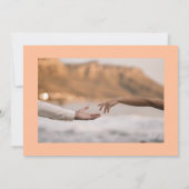 Moderne Zomer Peach Collage QR Code Multi Foto Save The Date (Achterkant)