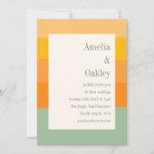 Moderne Zomer Sinaasappel Salie Groene Streep Brui Kaart (Voorkant)