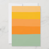 Moderne Zomer Sinaasappel Salie Groene Streep Brui Kaart (Achterkant)