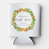 Moderne zomer sinaasappels citroen citrus bruidsdo blikjeskoeler (Voorkant)