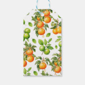 Moderne zomer sinaasappels citroen citrus bruidsdo cadeaulabel (Achterkant)