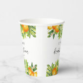 Moderne zomer sinaasappels citroen citrus bruidsdo papieren bekers (Rechts)