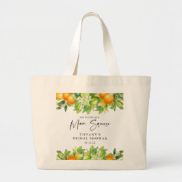 Moderne Zomer Sinaasappels Citroen Citrus Vrijgeze Grote Tote Bag