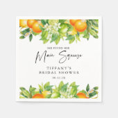 Moderne Zomer Sinaasappels Citroen Citrus Vrijgeze Servet (Voorkant)