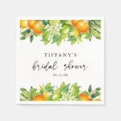 Moderne Zomer Sinaasappels Citroen Citrus Vrijgeze Servet (Voorkant)