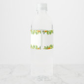 Moderne Zomer Sinaasappels Citroen Citrus Vrijgeze Waterfles Etiket (Achterkant)